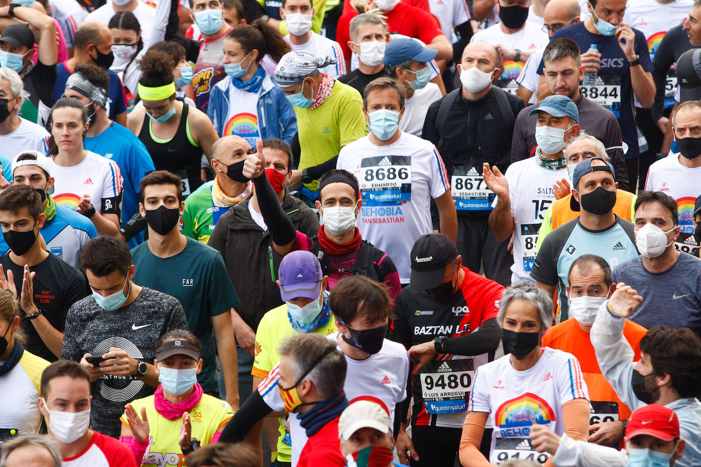 Fotos Fotos de la salida de los corredores de la Behobia San